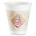 Cutlery | Dart 12X16G 12 oz. Cafe G Foam Hot/Cold Cups - White/Brown/Red (1000/Carton) image number 1