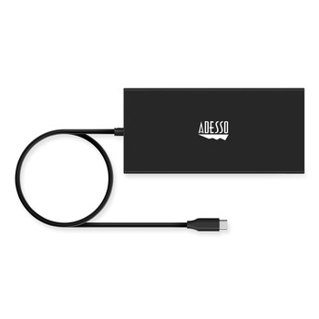 Adesso 12-in-1 USB-C Multi-Port TAA Compliant Docking Station - Black