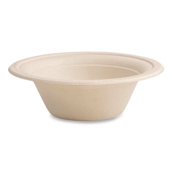 Vegware VW-BL12NFA 12 oz Nourish Molded Compostable Fiber Bowl Tableware - White (1000/Carton)