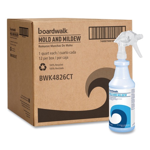 Cleaning & Janitorial Supplies | Boardwalk 038600-12ESSN 32 oz. Bottle Mold and Mildew - Floral Scent (12/Carton) image number 0