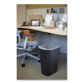 Trash Cans | Rubbermaid Commercial FG295700BLA 10.25-Gallon Rectangular Deskside Wastebasket - Black image number 3