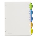 Office Jansan | Avery 11200 11 in. x 8.5 in. 5-Tab Insertable Style Edge Tab Plastic Dividers - Translucent (1-Set) image number 1