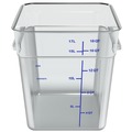 Bulk Savings Pricing 3 | Carlisle 1195507 11.13 in. x 11.13 in. x 12.58 in. 18 qt. Squares Polycarbonate Food Storage Container - Clear image number 1
