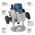 Plunge Base Routers | Factory Reconditioned Bosch MRP23EVS-RT 15 Amp 2.3 HP Electronic Corded Plunge-Base Router image number 9