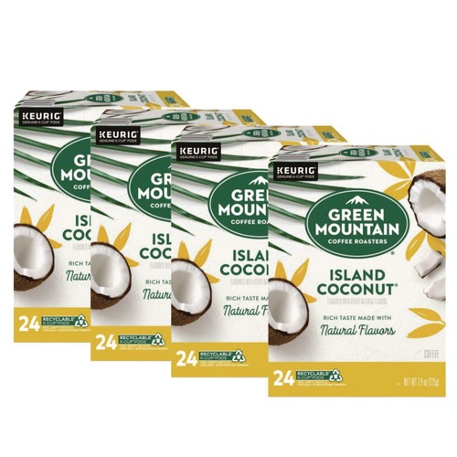 Food Service | Green Mountain Coffee 5000365434 Coffee K-Cup Pods - Island Coconut (96/Carton) image number 0