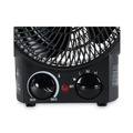 Space Heaters | Alera ALEHEFF10B 1500 Watts 8.25 in. x 4.37 in. x 9.5 in. Heater Fan - Black image number 2