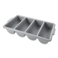 Mothers Day Sale! Save an Extra 10% off your order | Rubbermaid Commercial FG336200GRAY 4 Compartment 11.5 in. x 21.25 in. x 3.75 in. Plastic Cutlery Bin - Gray image number 1