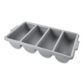 Office Jansan | Rubbermaid Commercial FG336200GRAY 4 Compartment 11.5 in. x 21.25 in. x 3.75 in. Plastic Cutlery Bin - Gray image number 1