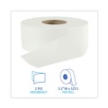 Toilet Paper | Boardwalk SOD410320 3.2 in. x 525 ft. 2 Ply Septic Safe Jumbo Roll Bathroom Tissue - White (12/Carton) image number 3