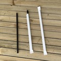 Food Service | Boardwalk BWKPPRSTRWBLIW 7.75 in. Wrapped Jumbo Paper Straws - Black (1280/Carton) image number 4