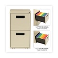 Office Carts & Stands | Alera ALEPAFFPY 14.96 in. x 19.29 in. x 27.75 in. 2 Legal/Letter-Size File Drawers Left or Right File Pedestal - Putty image number 4