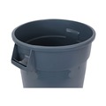 Trash & Waste Bins | Boardwalk 3485198 32 gal. LLDPE Round Waste Receptacle - Gray image number 1