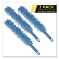 Dusters | Gritt Commercial GRI1763PK 22 in. Length Flexible Wand Duster with Microfiber and Chenille Sleeve - Blue (3/Pack) image number 3