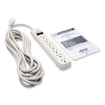 Tripp Lite Protect It! 1,080 Joules 25 ft. Cord 7 AC Outlets Surge Protector - Light Gray