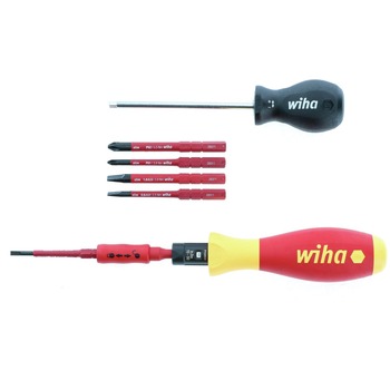 Wiha Tools 28791 (8-Piece) Insulated TorqueVario-S (10-50 in-lbs.) and SlimLine Blade Set