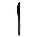 Cutlery | Dixie KH517 Heavyweight Knives Plastic Cutlery - Black (1000/Carton) image number 4