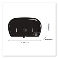 Office & Office Supplies | Papernet 419485 5.5 x 15.7 x 9.8 HyTech Seas Mini JRT Twin Dispenser - Black (1/Carton) image number 4
