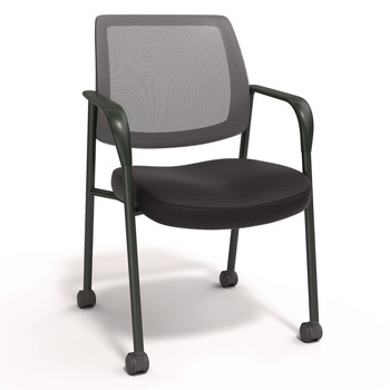 Alera 24.41 in. x 23.62 in. x 35.04 in. Wessex Mesh Fabric Guest Chair - Black