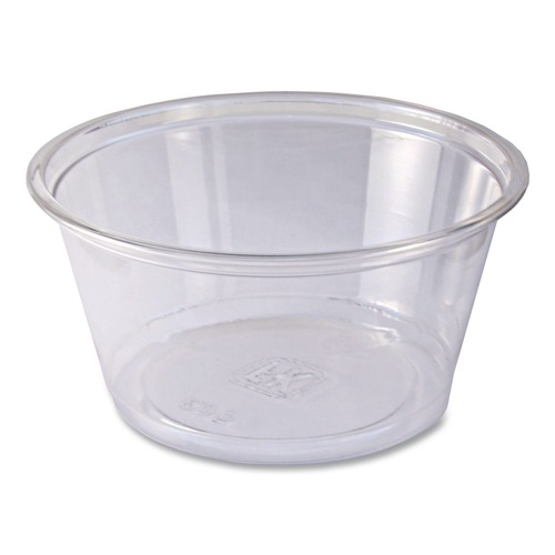 Food Trays, Containers, and Lids | Pactiv Evergreen 9501008 Recycleware 3.6 in. x 2.6 in. x 1.8 in. 5 oz Plastic Deli Containers - Clear (1000/Carton) image number 0