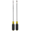 Screwdrivers | Klein Tools 85072 Long Blade Slotted and Phillips Screwdriver Set with Heat Treated Shafts and Cushioned Grips image number 2