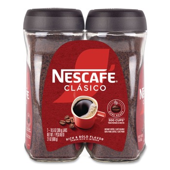 Green Rabbit 21 oz. Jar Dark Roast Instant Coffee - Clasico (2/Carton)