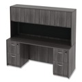  | Alera ALEVA316614 Valencia Series 62-3/8 in. x 1/2 in. x 14 in. Tackboard for Open Storage Hutch - Charcoal image number 3