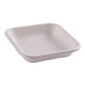 Food Trays, Containers, and Lids | Eco-Products EP-SCS5NFA 9.9 oz 5 x 5 x 1 Vanguard Worldview Renewable and Compostable Sugarcane Take-Out Containers - White (800/Carton) image number 0