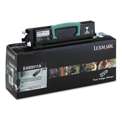 Lexmark E450H11A E450 return Program 11000 Page Yield Toner Cartridge - Black image number 0