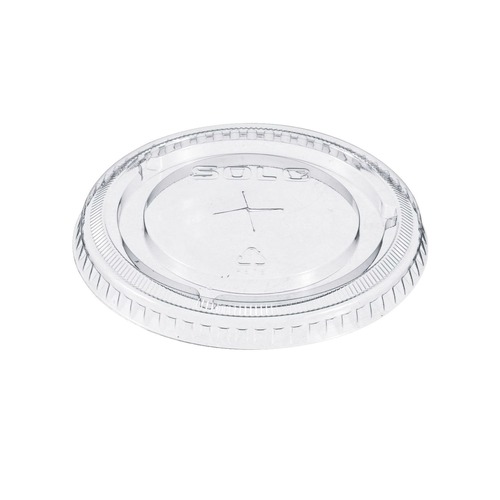 Cups and Lids | Dart 662TS Straw-Slot Lids for 9 - 20 oz. Cold Cups - Clear (100/Sleeve) image number 0