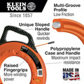 Wire & Conduit Tools | Klein Tools 56059 200 ft. Non-Conductive Multi-Groove Fiberglass Fish Tape image number 1