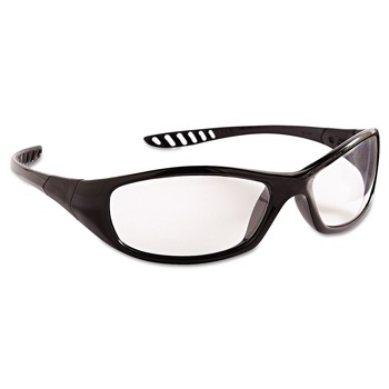 Ansell 28615 V40 HellRaiser Safety Glasses - Black Frame, Clear Anti-Fog Lens