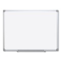  | MasterVision MA2100790 96 in. x 48 in. Earth Silver Easy Clean Dry Erase Boards - White Surface, Silver Aluminum Frame image number 0
