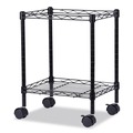 Office Filing Cabinets & Shelves | Alera ALEFW601416BL 15.25 in. x 12.38 in. x 21 in. 1 Shelf 1 Bin Metal Compact File Cart for Side-to-Side Filing - Black image number 0