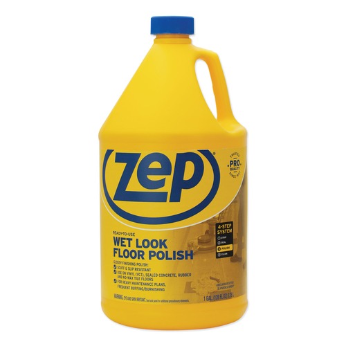 Cleaning & Janitorial Supplies | Zep Commercial ZUWLFF128 1 gal. Bottle Wet Look Floor Polish image number 0