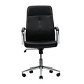 Office Chairs | Alera ALEWS4116 18.19 in. to 21.93 in. Seat Height Leather Task Chair Supports Up to 275 lb - Black Seat/Black Back image number 1
