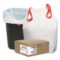 Trash Bags | Draw 'n Tie 1518605 13 Gallon 0.9 Mil 24.5 in. x 27.38 in. Heavy-Duty Trash Bags - White (200/Box) image number 0