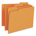 Office Jansan | Smead 12543 Colored File Folders with Assorted 1/3-Cut Tab Positions - Letter, Orange (100/Box) image number 1