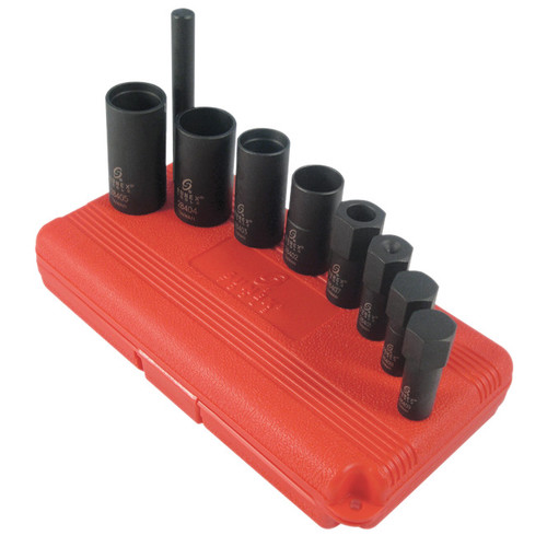 Sockets | Sunex 2840 9-Piece 1/2 in. Drive Wheel Lock Removal Impact Socket Set image number 0