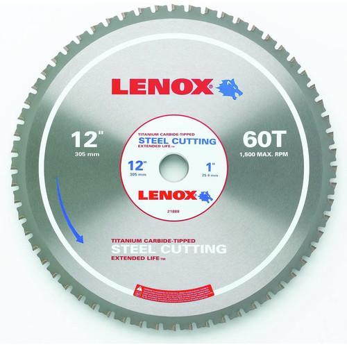 Lenox 21888ST12006 12 in. 60 Tooth Metal Cutting Circular Saw Blade image number 0