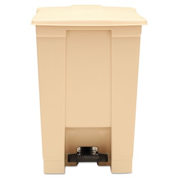 Rubbermaid Commercial 12 Gallon Indoor Utility Step-On Plastic Waste Container - Beige