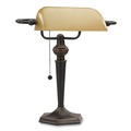 Lamps | Alera ALELMP537BZ 10 in. x 13.38 in. x 16 in. Traditional Banker's Lamp - Antique Bronze image number 1
