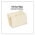 Office Jansan | Universal UNV15113EE 11-Point 1/3-Cut Top Tab Assorted-Position File Folders - Legal Size, Manila (100/Box) image number 2