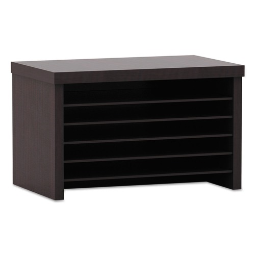  | Alera ALEVA316012ES Valencia Series 15.75 in. 9.88 in. x 10.88 in. Under Counter File Organizer Shelf - Espresso image number 0