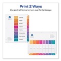Office Jansan | Avery 11133 Ready Index 11 in. x 8.5 in. 8-Tab 1 to 8 Customizable TOC Multicolor Tab Dividers - White/Traditional Color Tabs (1-Set) image number 2
