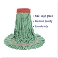 Mothers Day Sale! Save an Extra 10% off your order | Boardwalk BWK503GNEA 5 in. Super Loop Cotton/Synthetic Fiber Wet Mop Head - Large, Green image number 5