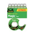 Office Jansan | Scotch 6122 0.75 in. x 54.17 ft. 1 in. Core Magic Tape in Handheld Dispenser - Clear (6/Pack) image number 2