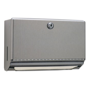CLEANING AND SANITATION | Bobrick B-26212 4 in. x 10.75 in. x 7.12 in. Surface-Mounted Paper Towel Dispenser - Stainless Steel