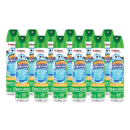 Cleaning & Janitorial Supplies | Scrubbing Bubbles 313358 25-Ounce Disinfectant Restroom Cleaner II Spray - Rain Shower Scent (12/Carton) image number 0