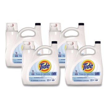 Tide Free and Gentle 132 oz HE Compatible Liquid Laundry Detergent (4/Carton)