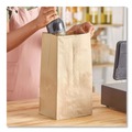 Food Service | Ross & Wallace Paper Products 130325SP 8.25 in. x 5.38 in. x 18 in. #25 Heavy-Duty Grocery Paper Bags - Kraft (500/Bundle) image number 3